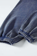 Washed Fleece Joggers - Royal Blue