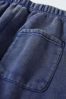 Washed Fleece Joggers - Royal Blue