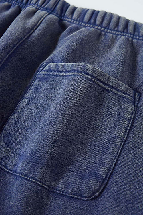 Washed Fleece Joggers - Royal Blue