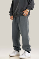Vintage Washed Fleece Joggers - Dark Gray