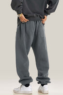 Vintage Washed Fleece Joggers - Dark Gray