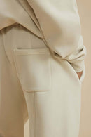 Vintage Washed Fleece Joggers - Gray Apricot