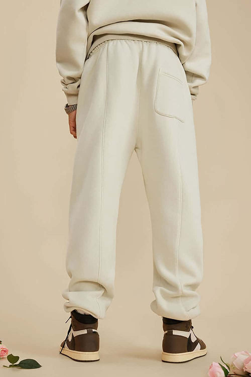 Vintage Washed Fleece Joggers - Gray Apricot