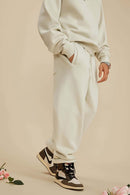 Vintage Washed Fleece Joggers - Gray Apricot