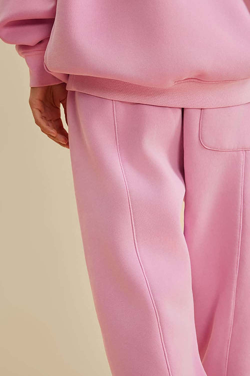 Vintage Washed Fleece Joggers - Rose Pink