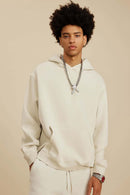 Heavyweight Washed Vintage Fleece Hoodie - Gray Apricot