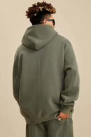 Heavyweight Washed Vintage Fleece Hoodie - Grayish Green