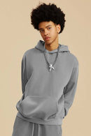Heavyweight Washed Vintage Fleece Hoodie - Medium Gray