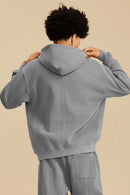 Heavyweight Washed Vintage Fleece Hoodie - Medium Gray