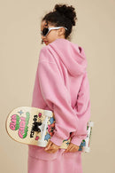 Heavyweight Washed Vintage Fleece Hoodie - Rose Pink