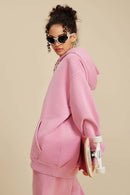 Heavyweight Washed Vintage Fleece Hoodie - Rose Pink