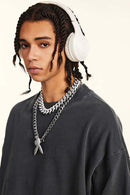 Heavyweight Washed Crewneck Sweatshirt - Dark Gray