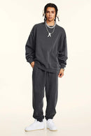 Heavyweight Washed Crewneck Sweatshirt - Dark Gray