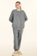 Heavyweight Washed Crewneck Sweatshirt - Medium Gray