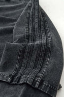 Washed Striped Mock-Layer Long-Sleeve Tee - Fried Snowflakes
