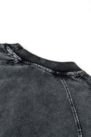 Washed Striped Mock-Layer Long-Sleeve Tee - Fried Snowflakes