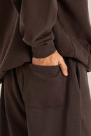 Heavyweight Everyday Casual Sweatpants - Dark Brown