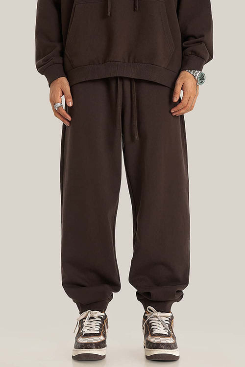 Heavyweight Everyday Casual Sweatpants - Dark Brown