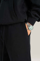 Heavyweight Everyday Casual Sweatpants - Metallic Black