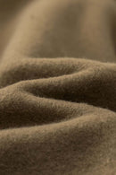 Relaxed Cropped Zip Hoodie - Brown