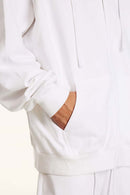 Heavyweight French Terry Zip Hoodie - Teeth White