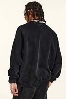Gradient Fleece Crewneck Sweatshirt - Black