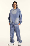Gradient Fleece Crewneck Sweatshirt - Blue