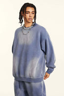 Gradient Fleece Crewneck Sweatshirt - Blue
