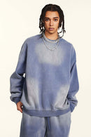 Gradient Fleece Crewneck Sweatshirt - Blue