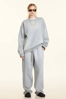 Gradient Fleece Crewneck Sweatshirt - Light Gray