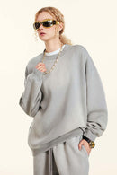 Gradient Fleece Crewneck Sweatshirt - Light Gray