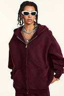 Fleece-Lined Hooded Cardigan - Ancora