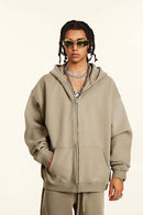 Fleece-Lined Hooded Cardigan - Sandy Dune