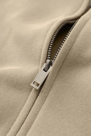 Fleece-Lined Hooded Cardigan - Sandy Dune