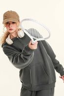 Fleece-Lined Hooded Cardigan - Vitex Ash