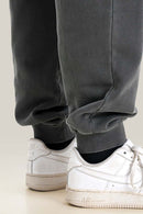 Vintage Wash Relaxed Cuffed Sweatpants - Dark Gray