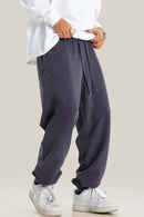 Vintage Wash Relaxed Cuffed Sweatpants - Grape Purple