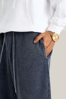 Distressed Wash Relaxed Sweatpant - Royal Blue