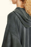 Heavyweight Washed Gradient Hoodie - Dark Gray