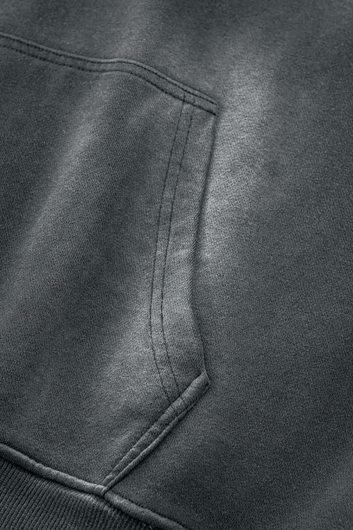 Heavyweight Washed Gradient Hoodie - Dark Gray