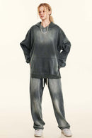 Heavyweight Washed Gradient Hoodie - Dark Gray
