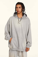 Heavyweight Washed Gradient Hoodie - Light Gray