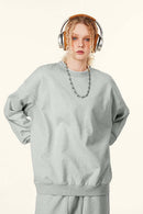 Heavyweight Drop-Shoulder Sweatshirt - Flower Gray
