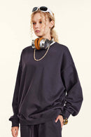 Heavyweight Drop-Shoulder Sweatshirt - Plum Purple