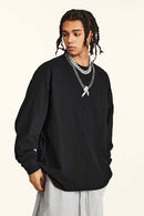 Washed Vintage Long-Sleeve Tee - Black