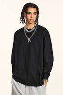 Washed Vintage Long-Sleeve Tee - Black