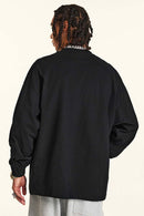 Washed Vintage Long-Sleeve Tee - Black