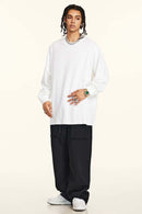 Washed Vintage Long-Sleeve Tee - White