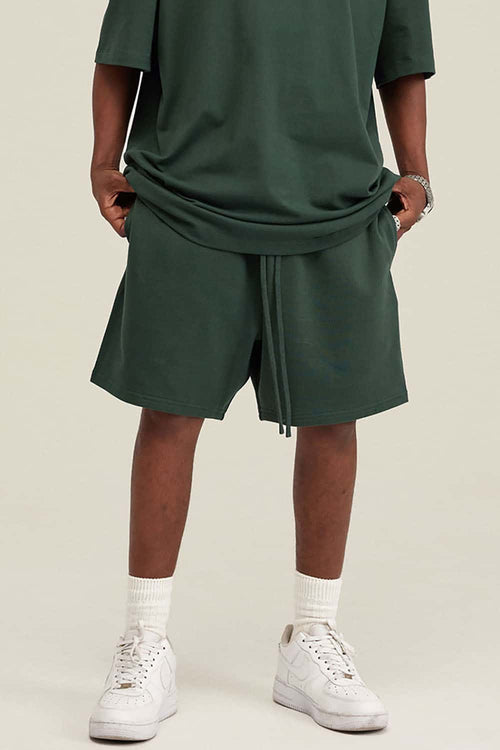 Heavyweight Relaxed Fit Shorts - Blackish Green