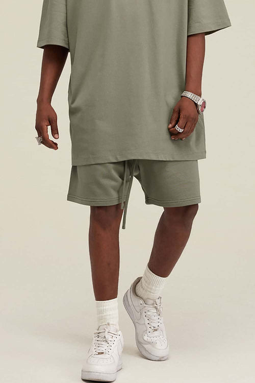 Heavyweight Relaxed Fit Shorts - Grayish Green